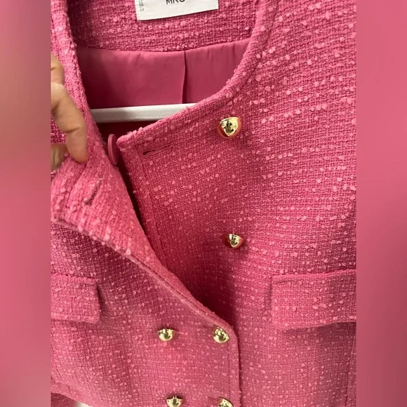 🩷NWOT🩷 MANGO Tweed Lady Jacket in XS - Picture 9 of 10